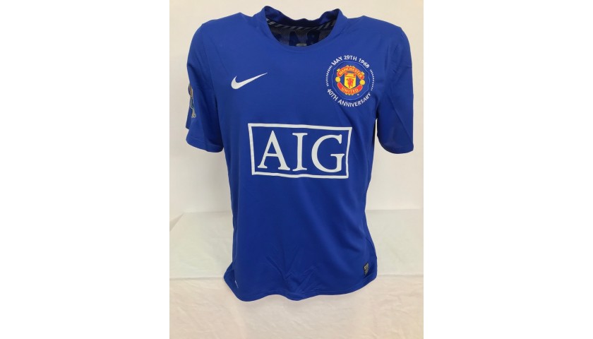 In stock Listing:Vintage Nike Manchester United Aig Blue Kit Jersey (40th  years anniversary)