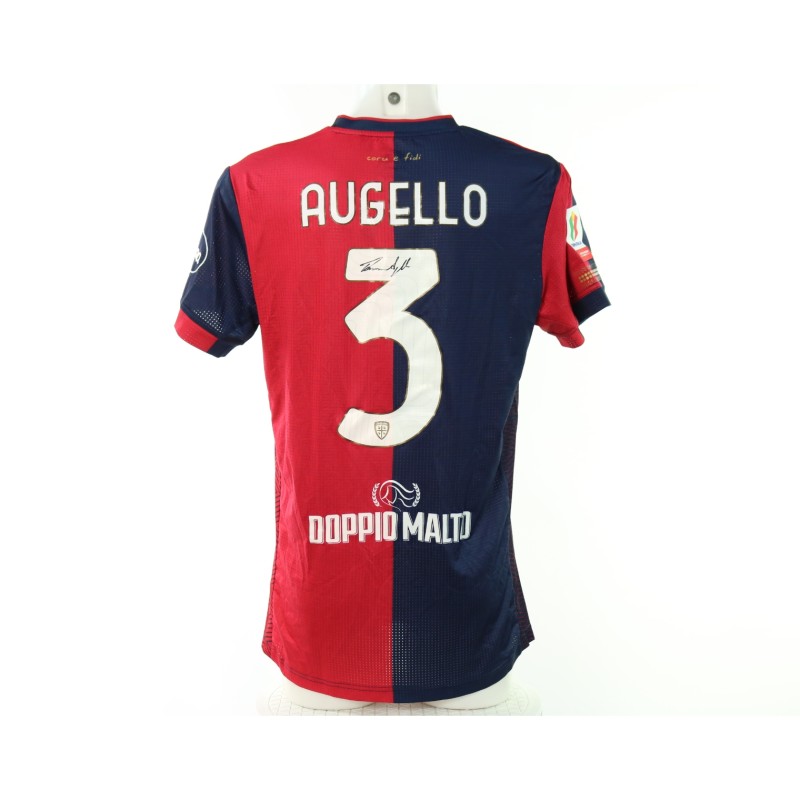 Augello's Signed Unwashed Shirt, Juventus vs Cagliari Coppa Italia 2024