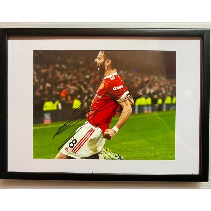 Bruno Fernandes' Manchester United Signed and Framed Picture