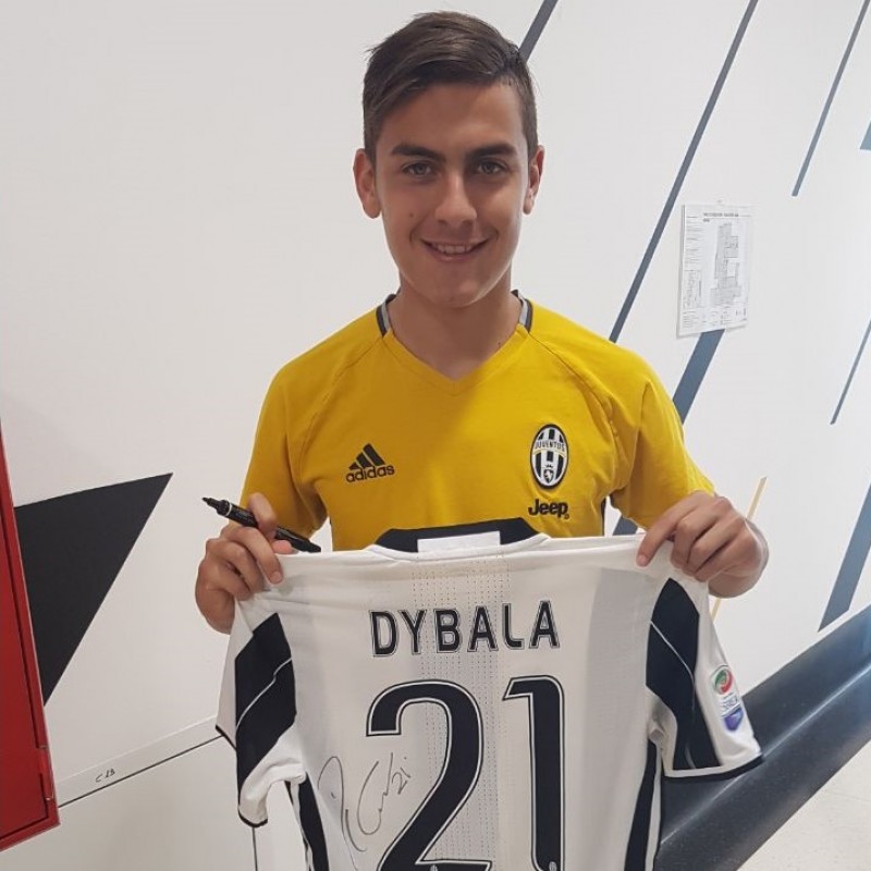 Dybala's Match-Worn Autographed Shirt, Juventus-Crotone 2017