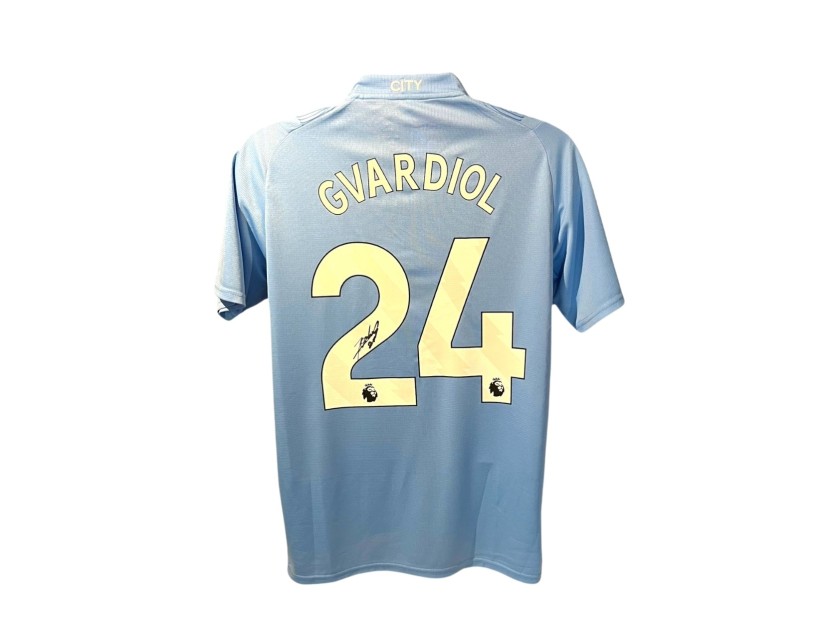 Maglia replica firmata del Manchester City 2023/24 di Josko Gvardiol