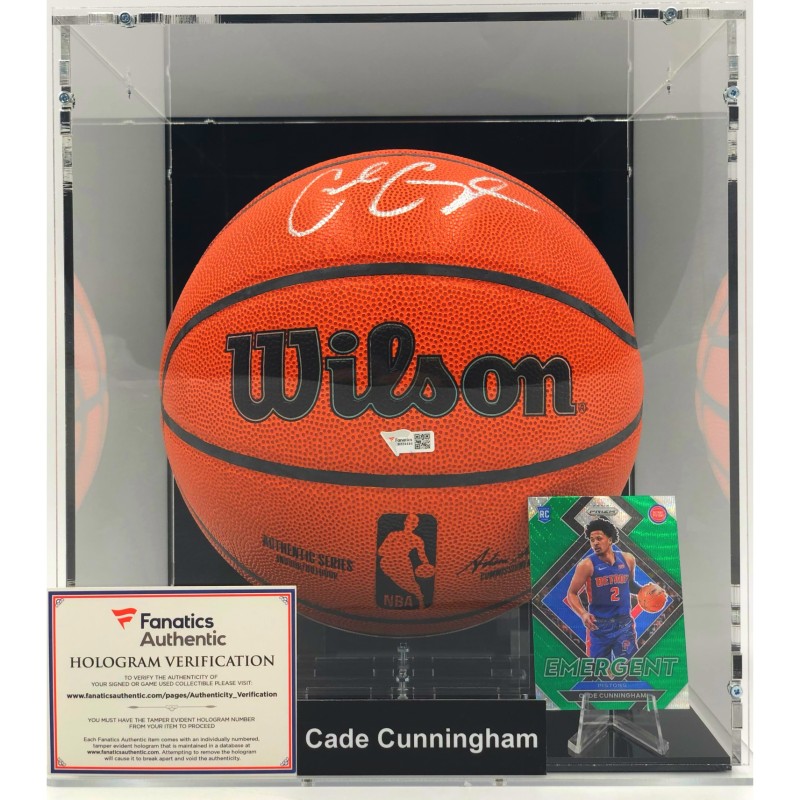 Cade Cunningham Detroit Pistons Signed Basketball Display