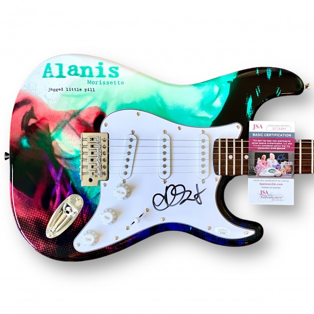 Alanis Morissette Signed Custom Wrapped Electric Guitar