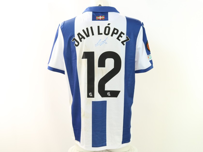 Javi Lopez's Real Sociedad vs PAOK Signed Unwashed Shirt, Europa League 2025