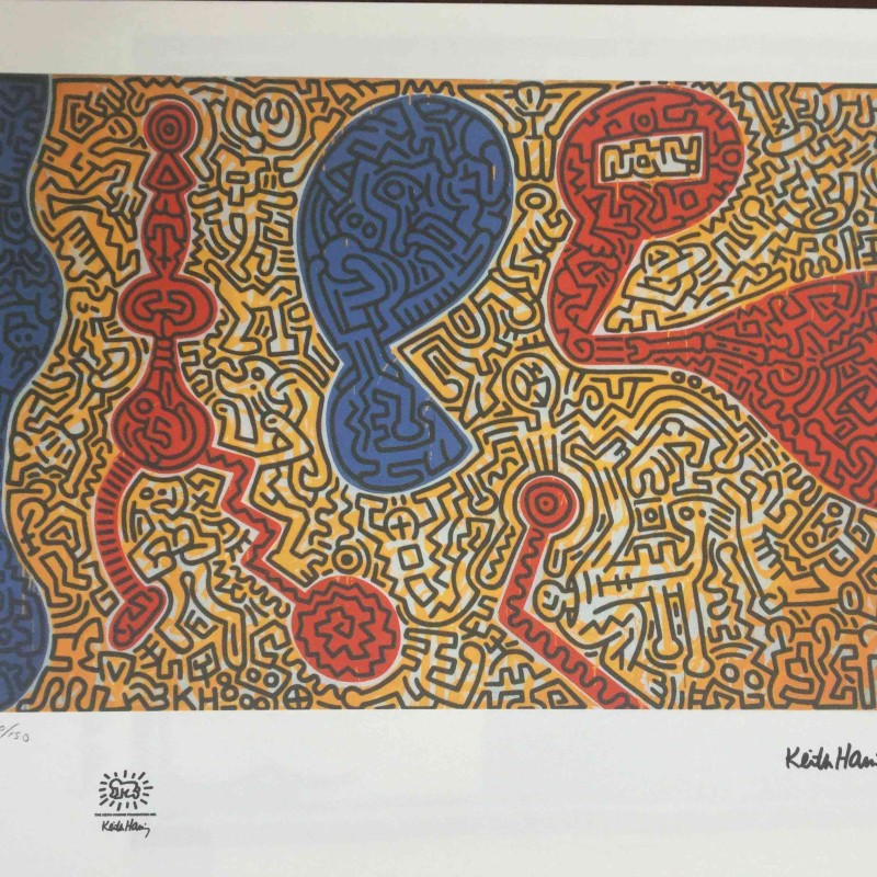 Offset lithography by Keith Haring (replica)