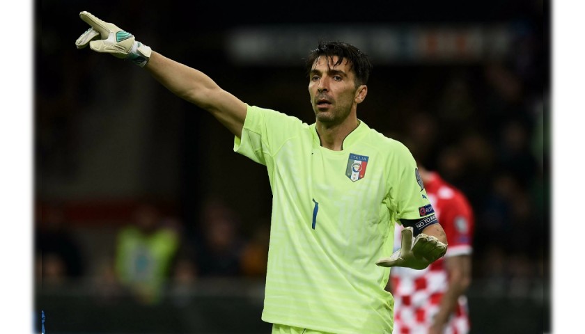 Buffon's Italy Match-Issued Signed Shirt, 2015