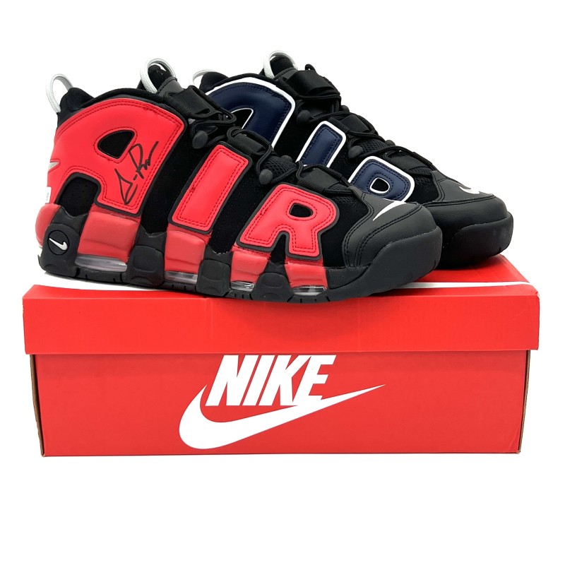 Scottie Pippen Signed Pair of Nike Air Uptempo Shoes 