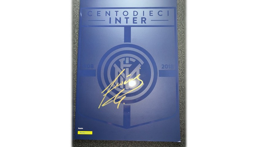 Inter 110th Anniversary Folder - Signed by Javier Zanetti