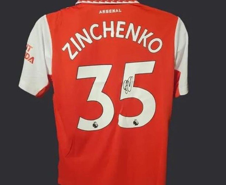 Oleksandr Zinchenko's Arsenal 2022/23 Signed and Framed Shirt