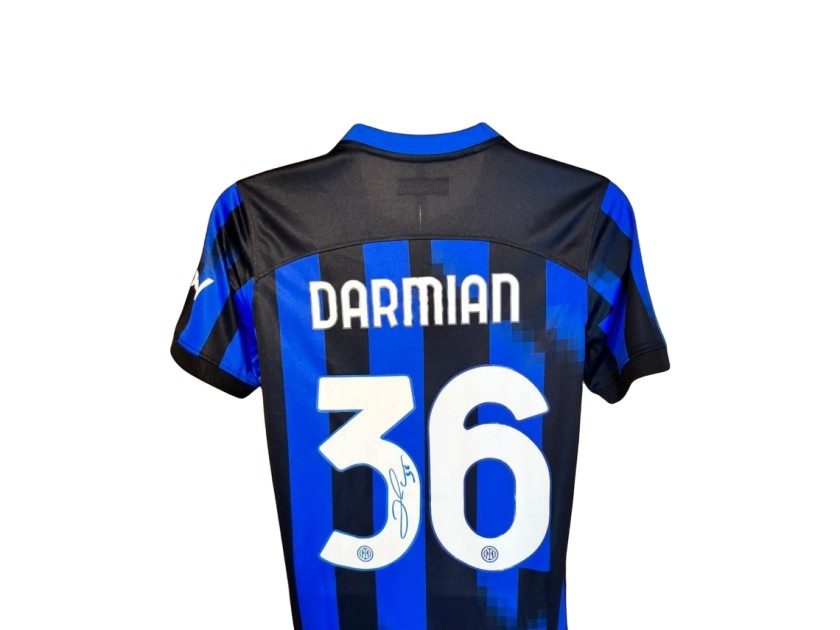 Matteo Darmian Signed Inter Milan Signed 2023-24 Home Football Shirt 