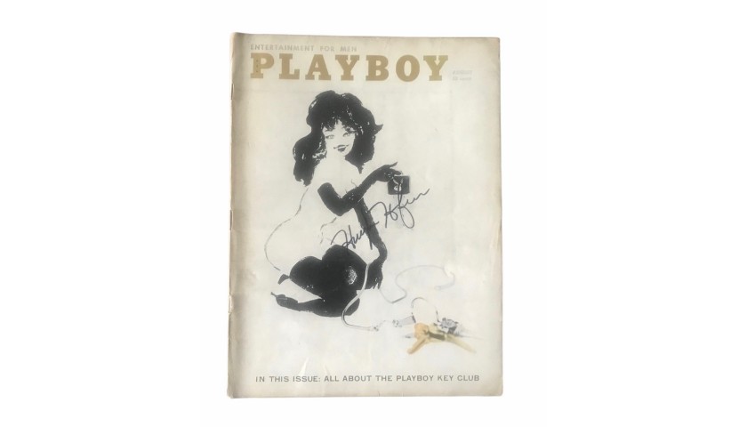 Hugh Hefner Signed Playboy Magazine August 1960