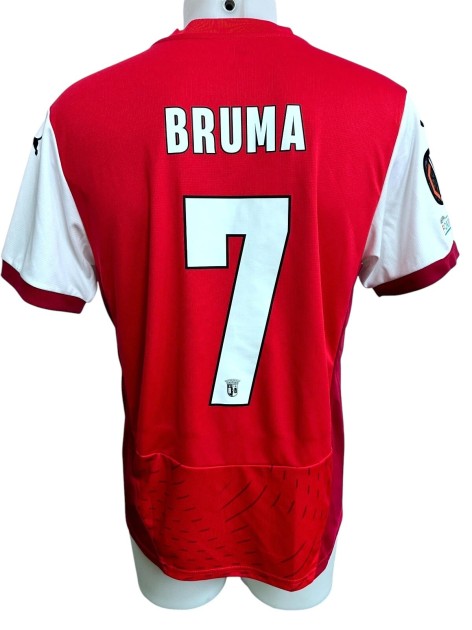 Bruma's Sporting Braga Match-Worn Shirt, Europa League 2024/25