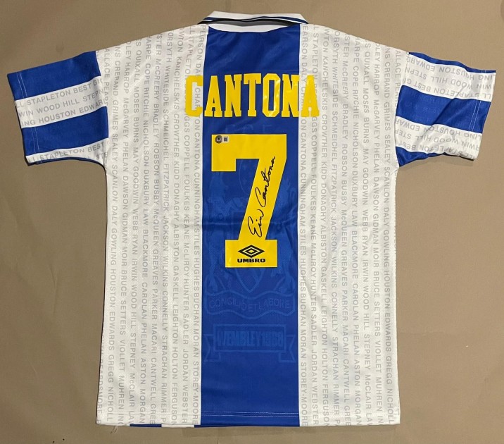 Maglia Third firmata da Eric Cantona del Manchester United 1994/96