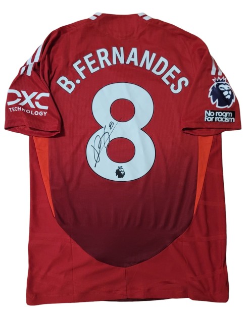 Maglia Bruno Fernandes Manchester United, preparata 2024/25  - Autografata