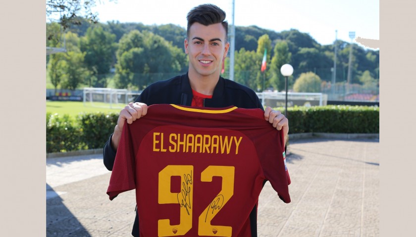 El Shaarawy's Match-Issued and Signed Roma Shirt, 2017/18