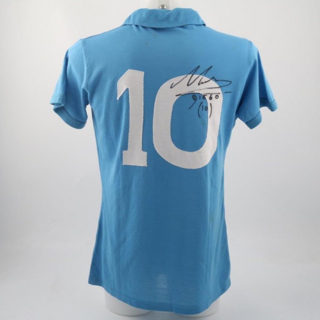 Maradona Napoli shirt, issued/worn 89/90 season - signed