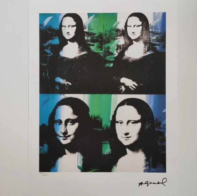 "Mona Lisa" Lithograph Signed by Andy Warhol