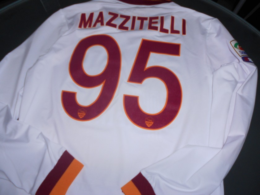 Luca Mazzitelli worn Milan-Roma shirt