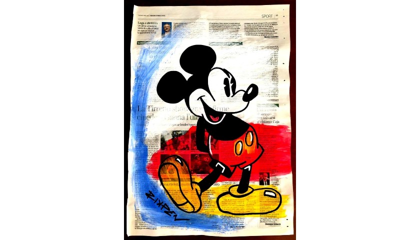 "Mickey Typographic" Original Board by Riccardo Penati