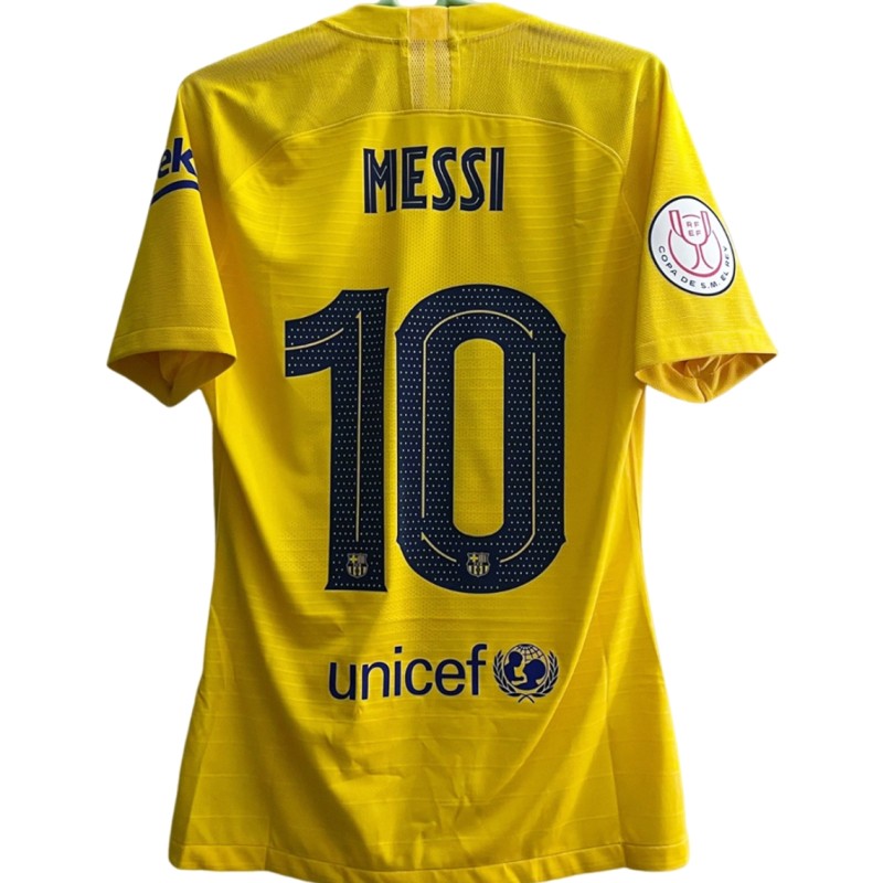 Messi's Barcelona 2020/21 Copa del Rey Final Match Shirt, vs Athletic Club de Bilbao