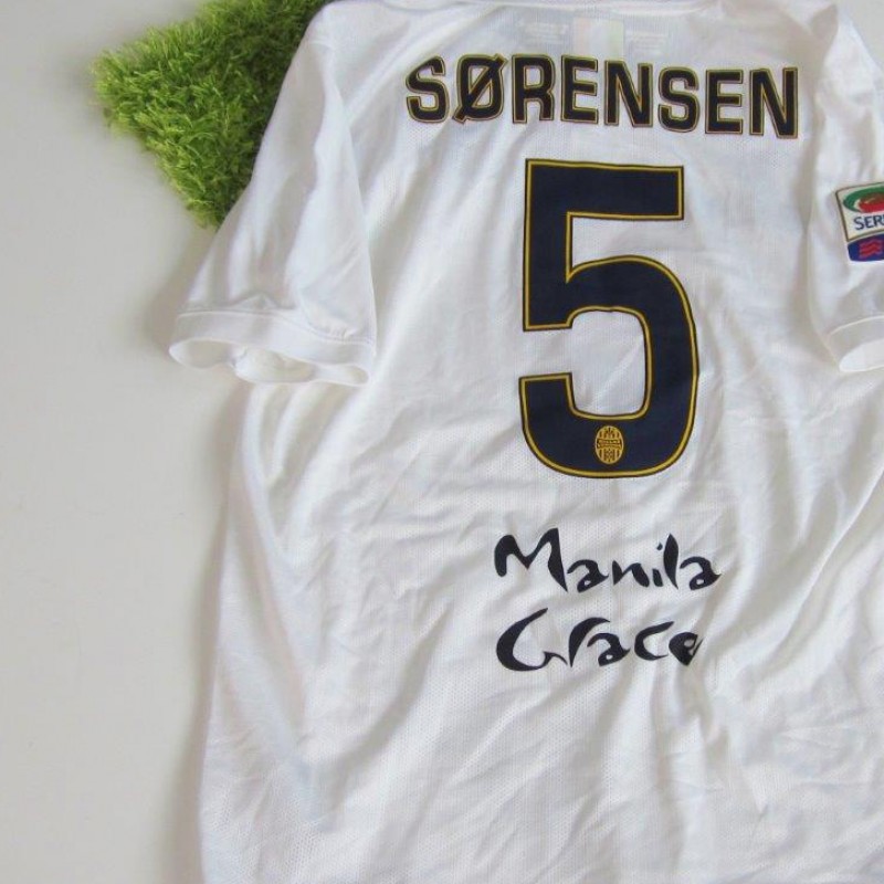 Sorensen's Hellas Verona match issued shirt, Serie A 2014/2015