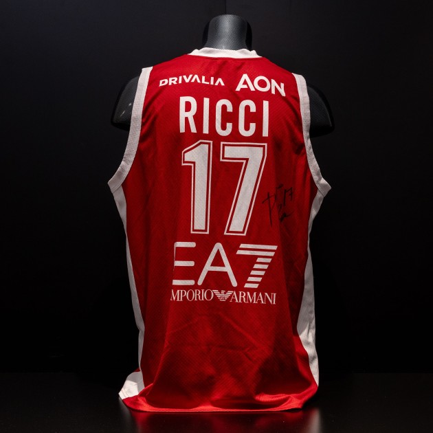 Giampaolo Ricci's Olimpia Milano Signed Official Match-Worn Jersey - Limited Edition