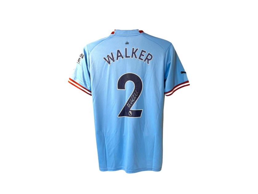 Maglia replica firmata di Kyle Walker per il Manchester City 2022/23