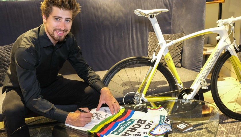 Peter Sagan's Signed Cycling Jersey Donated to Pope Francis