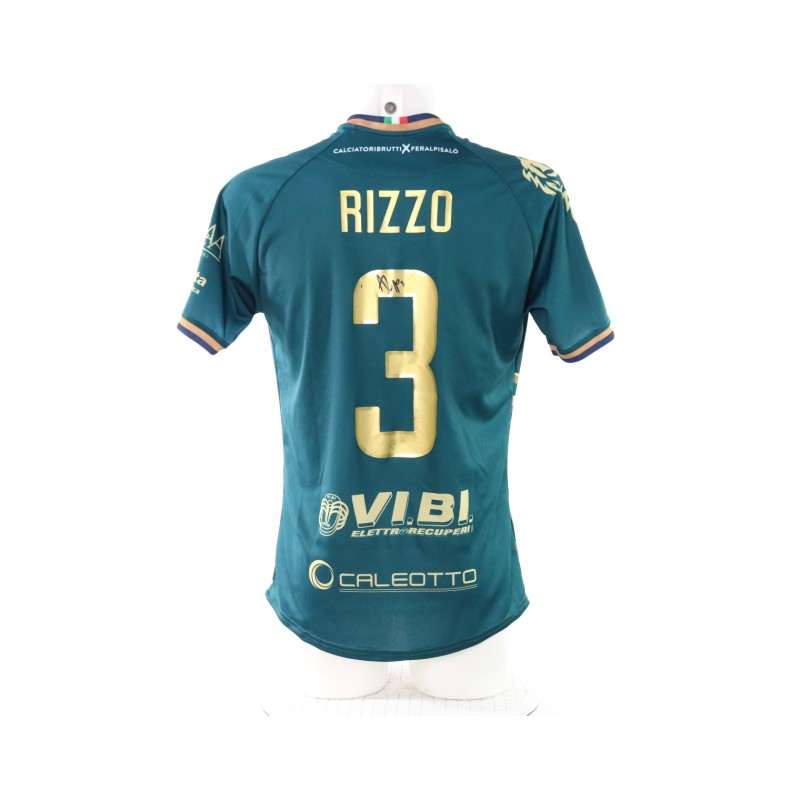 Rizzo's Albinoleffe vs Feralpisalò Unwashed Signed Shirt, 2025 - CALCIATORIBRUTTI
