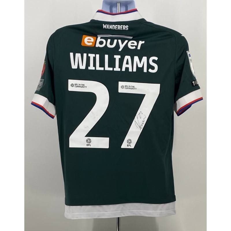 Randell Williams' Bolton Wanderers Signed Match Worn Away Shirt, vs Stevenage 