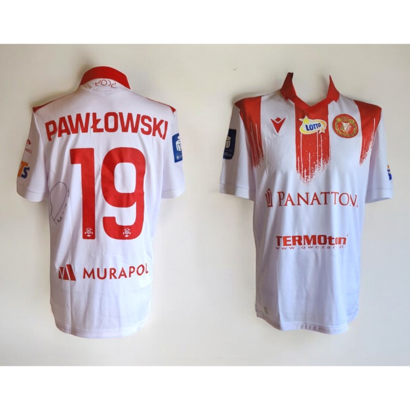 Bartłomiej Pawłowski's Widzew Łódź 2023 Signed Match-Issued Shirt