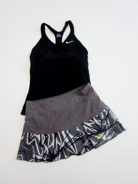 Match tennis outfit worn by Sara Errani, Italian Open - signed