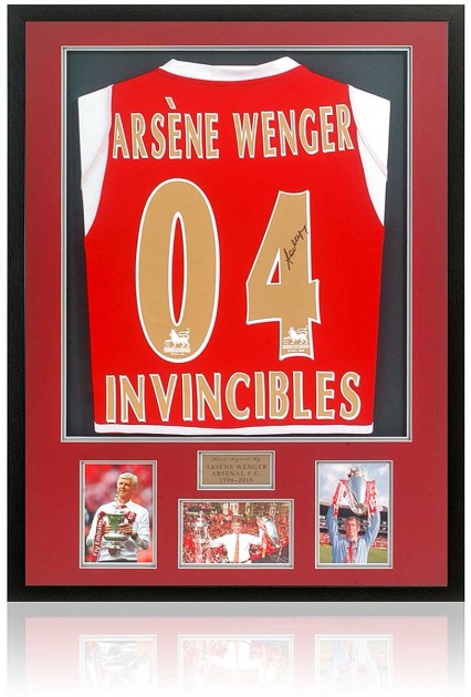 Arsène Wenger's Arsenal Invincibles Signed and Framed Shirt