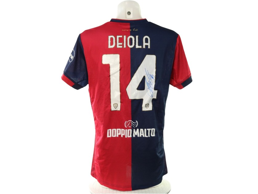 Maglia Deiola Unwashed, Cagliari vs Milan 2024 - Autografata