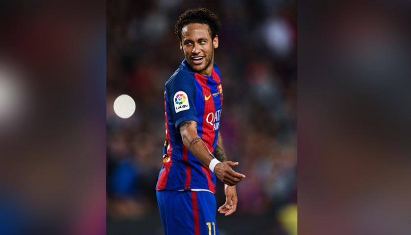 Neymar's Match-Issued/Worn Shirt, Barcelona-Eibar, #Wembley25