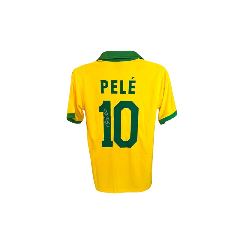 Maglia replica Brasile Mondiali di calcio - Autografata da Pelé 