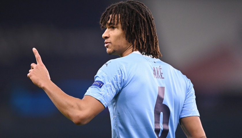 Nathan Aké Manchester City 2022/23 Signed Away Shirt 