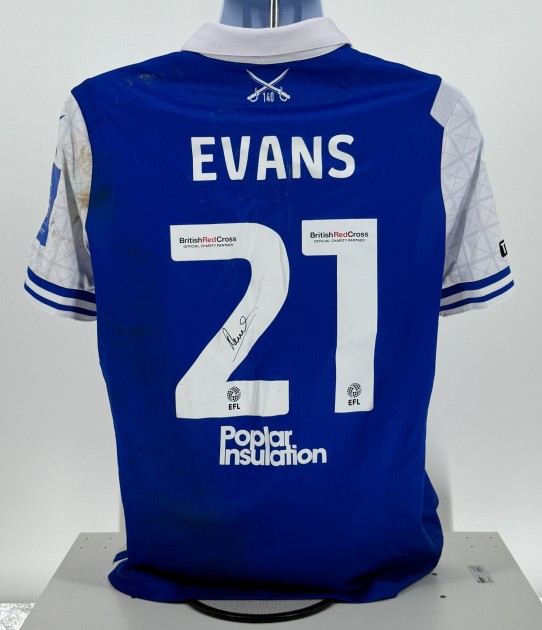 Antony Evans' Bristol Rovers EFL Sky Bet League One Signed Match Worn Shirt, vs Bolton Wanderers 