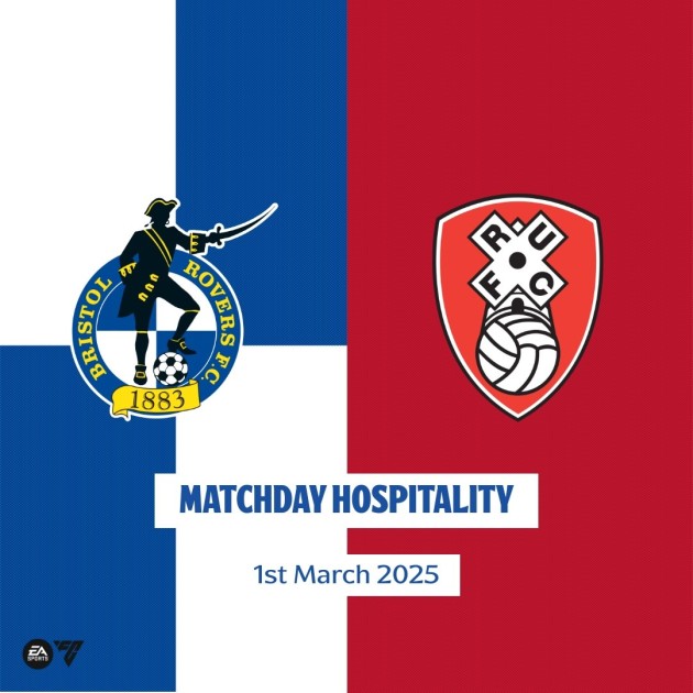 Bristol Rovers v Rotherham United Seat Unique Suite Hospitality Tickets X 2