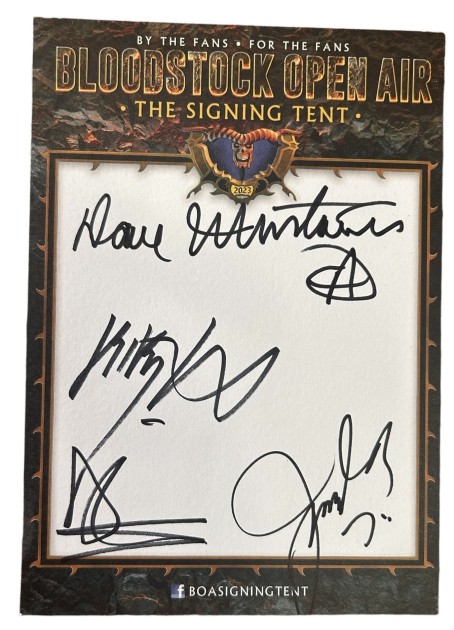 Megadeth Signed Card