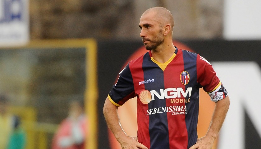 Di Vaio's Signed Match-Worn Bologna Shirt, 2011/12 Serie A 