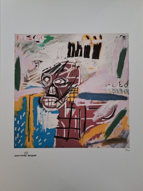 "Red Skull" Lithograph Signed by Jean-Michel Basquiat 