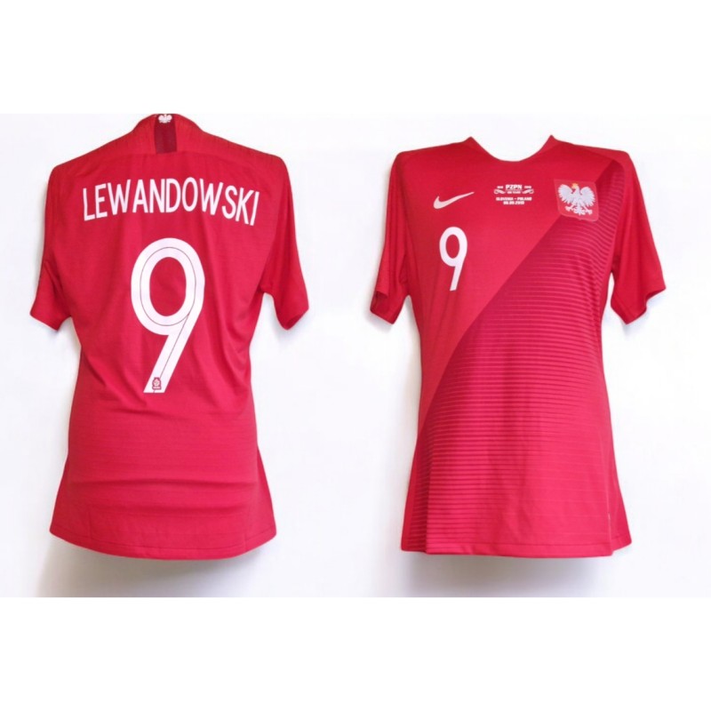 Lewandowski's Poland 2019 Match Issued Shirt 