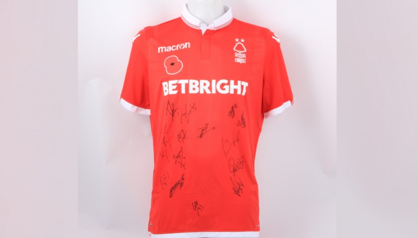 Nottingham Forest Official Poppy Shirt Signed by the Team