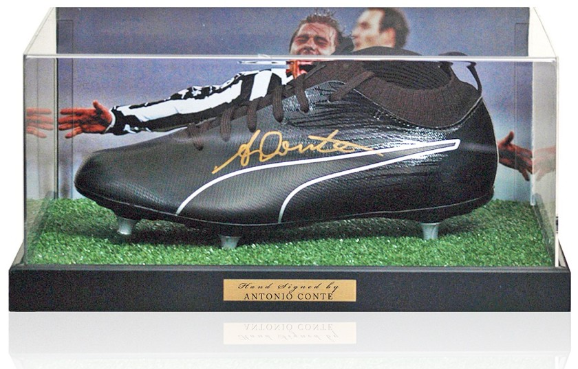 Antonio Conte's Juventus Signed Football Boot Presentation