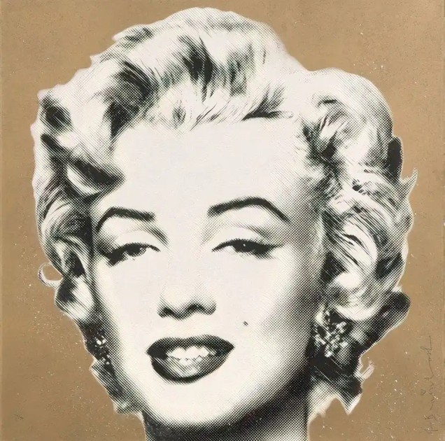 "Diamond Girl (Gold Background)" by Mr. Brainwash