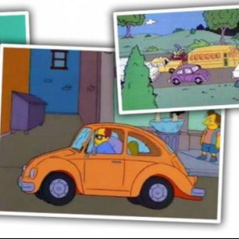 The Simpsons - Original Artwork of Car 