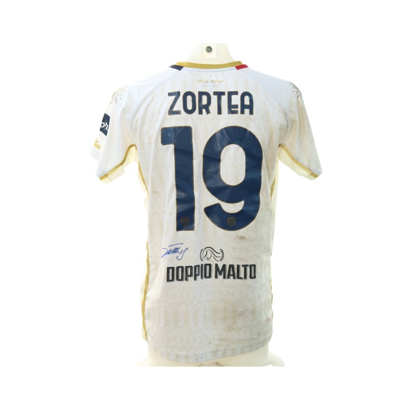 Zortea's Signed Unwashed Shirt, Genoa vs Cagliari 2024