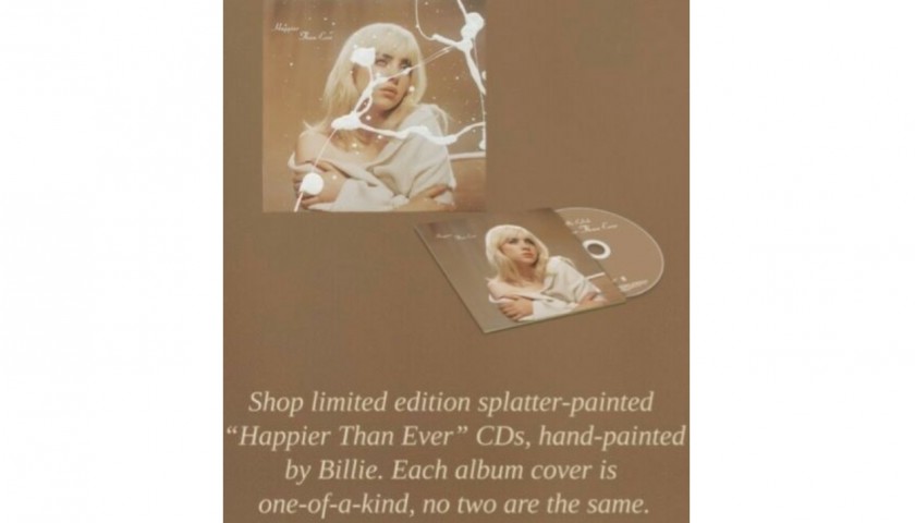 "Happier Than Ever" Limited Edition CD - Hand Painted by Billie Eilish 