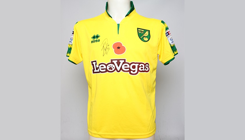 Poppy Shirt Signed by Norwich City FC's Ivo Pinto